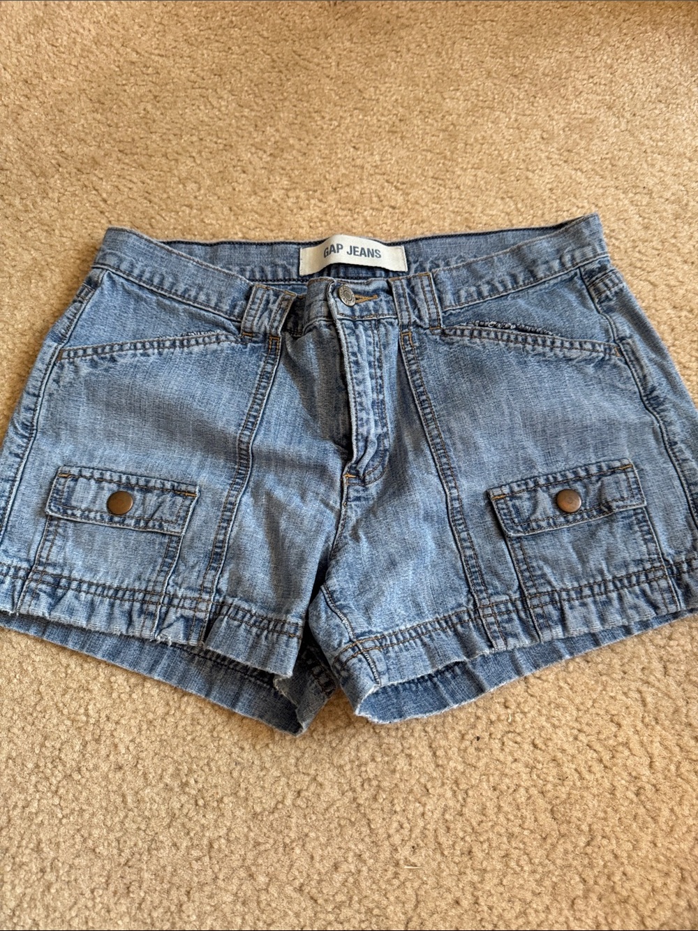 GAP JEANS - Blue Denim Cargo Shorts - Size 10